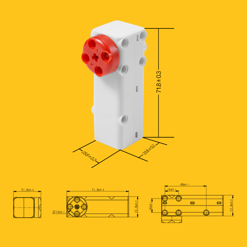 DS-E025A-兼容樂高閉環(huán)控制3KG離合積木速度/角度電機L型串口積木舵機/電機