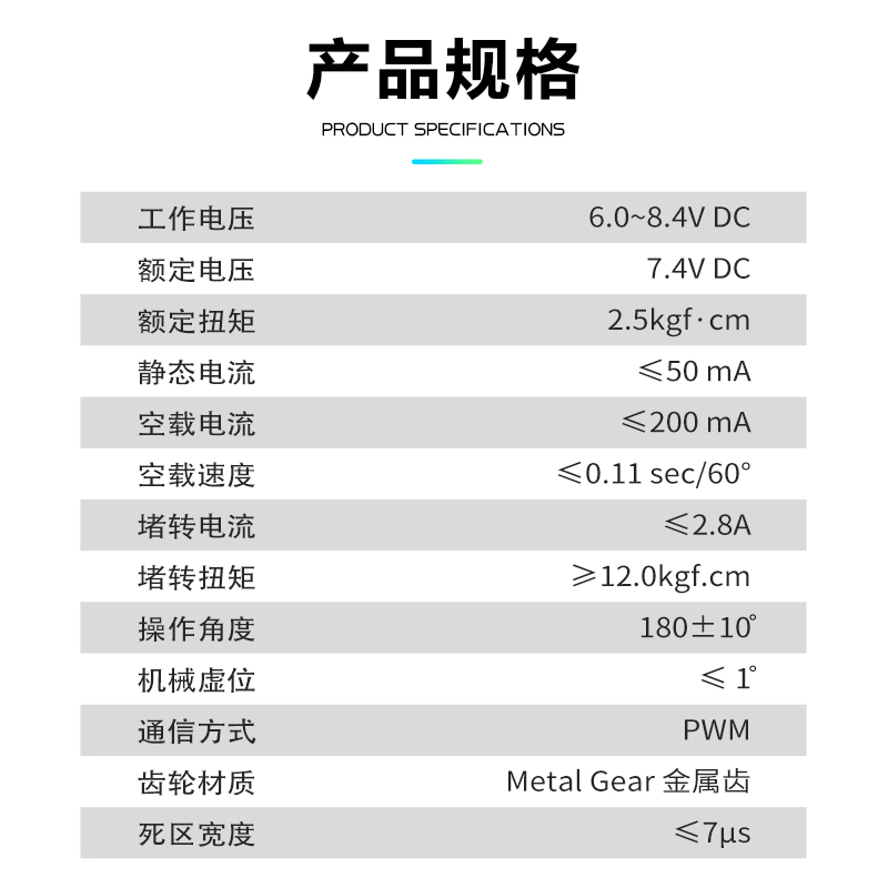 DS-W010 军工级耐低温金属舵机 12KG堵转扭矩 巡飞无人机尾翼副翼专用